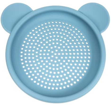 INOOMP Kids Silicone Sand Sifter Toy Lightweight Portable Beach Sieve Pan for Creative Sand Play and Shell Collecting