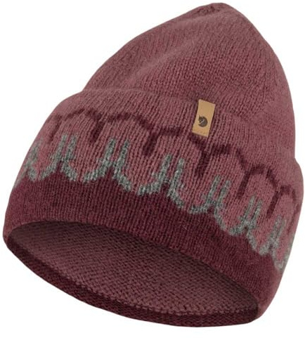 Fjällräven Unisex Övik Path Knit Mütze, Dark Garnet/Mesa Purple, One Size