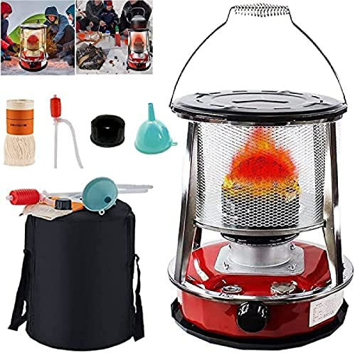 Estufa De Petróleo De 9000 BTU/H Para Interiores, Calentador De Estufa De Petróleo Con Protección Contra Caídas, Calentador Móvil Sin Electricidad Para Interiores, Potencia De Fuego Ajustable,4,6