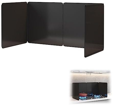 Protector Salpicaduras Cocina Protector Antisalpicaduras, Cubre Salpicaduras De Sartén Protector De Aceite Camping Accesorios Cocina Gas Cortavientos Parabrisas De Estufa De Camping ( Size : 90X45X45C