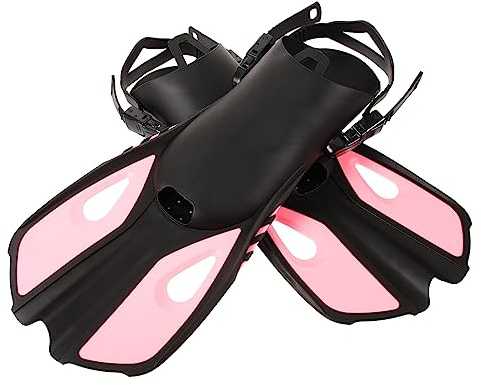 TOGEVAL Aletas de Buceo Ajustables para Adulto, Color Rosa, Caucho Flexible, Par Único, Equipo de Entrenamiento para Snorkel y Natación en Piscina y Mar