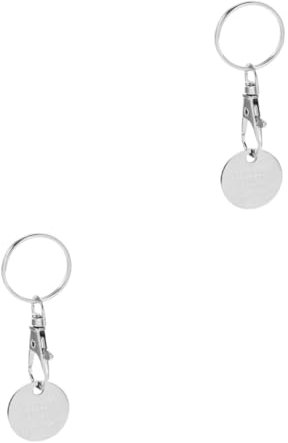 Uonlytech 2pezzi Portachiavi Trolley Con Gettone Per Carrello Della Spesa Accessorio Pratico Per Borse Design Elegante e Funzionale Rimovibile e Versatile Per Uso Quotidiano