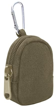 Zeizafa Porte-monnaie à monnaie avec fermeture éclair - Poche extérieure pour clés - Porte-monnaie pour homme - Pochette de ceinture avec boucle
