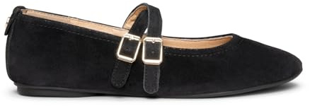 miMaO Boutique, Mary Jane à lanières croisées en Daim Noir, EU 35