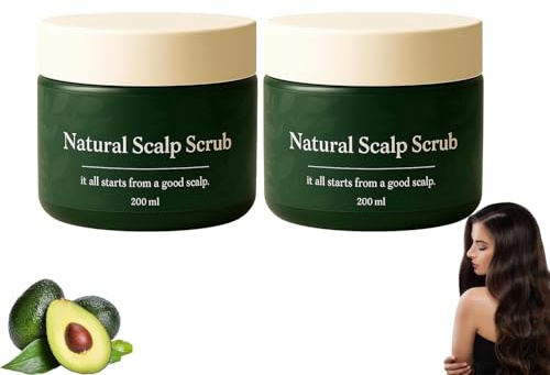 Gommage Exfoliant Naturel pour le Cuir Chevelu. Nettoyant en Profondeur et Nourrissant. Exfoliant Hydratant et Confortable. Soulage la Sécheresse pour Tous Types de Cheveux.