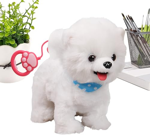 Roboter-Welpe – Samt, Spielzeug für Haustiere, realistische interaktive Bewegung | interaktiver Roboterhund, aus Plüsch, für das Spielen im Innenbereich
