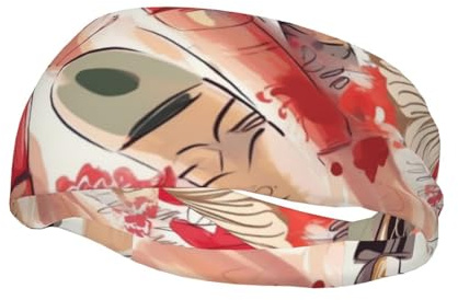 Bandeau de sport pour homme et femme - Élastique et antidérapant - Évacuation de la transpiration - Pour cyclisme, randonnée, yoga, hockey sur glace