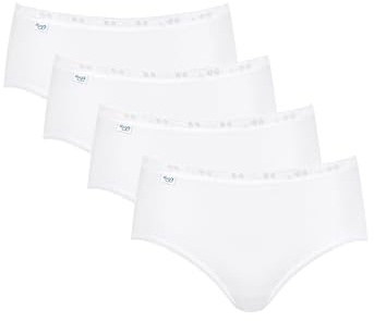 Sloggi Femme Basic+ Midi 4p Culotte, Blanc, 48 EU