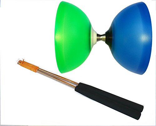 Henrys Diabolo Vision Free Set blau-grün inkl. Alu-Handstäbe