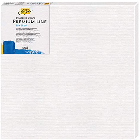 KREUL 508080 - Solo Goya Stretched Canvas Premium Line, Keilrahmen 80 x 80 cm in Premiumqualität, Leinwand aus Baumwolle 4 fach grundiert, ideal für Öl-, Acryl- und Gouachefarben