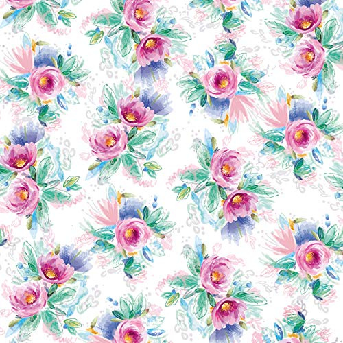 Gift Wrap Pack - Floral/Spot Mix, 2 Sheets & 2 Tags 11366A