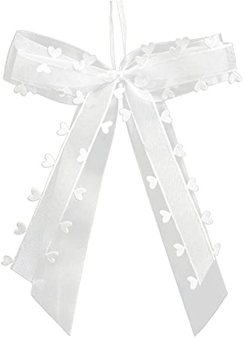 30pcs Lazo blanco,lazo de boda blanco,lazo de regalo de coche | lazo de regalo de cumpleaños,lazo de satén,decoración de coche,boda, decoración de mesa,embalaje de regalo (30 piezas)
