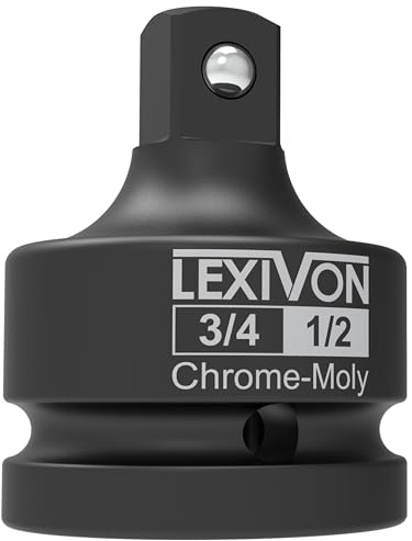 LEXIVON Adaptateur pour impact Réducteur, 3/4 à 1/2 d'adaptateurs de conversion adapté, Adaptateur de douille à choc pour clé dynamométrique, perceuse, cliquet (LX-402)