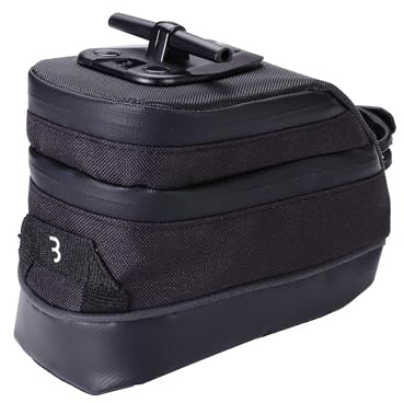 BBB Cycling vattentät sadelväska I Cykelsadelväska Cykling I Vattentät Sadelväska I Bikepacking Cykelsadelväska I StorePack Reflective BSB-12 L 750 ml svart