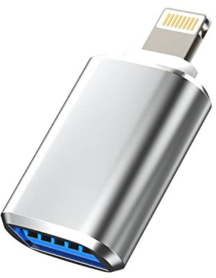 iPhone OTG Adapter Dongle Lightning Male to USB Female Converter for Apple 14 13 12 11 Pro Max Xr X Xs Mini 8 7 Plus Se iPad Air Camera Card Reader USB Flash Drive Mouse Keyboard Hub U Disk MIDI Piano