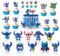 22 Stück Anime Kuchen Deko,12pcs Tortendeko Figuren+Tortendeko Jungen Mädchen 3D Cartoons Kuchen Topper Set für Birthday Party Dekoration Blue cartoon Cake Toppers zum Kinder
