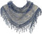MAIRY Floral Lace Schal mit Dicken Fransen - Damen Haar Schal Schwarz Vintage Unendlichkeit DE138004