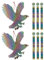 Nonberkey Vogelscheuche Garten Vogel Schreck Reflektion Adler Pendant，Deterrent Birds Repellent Eagle Vogel Abwehr Spatzen Tauben für Balkon，Vogelvertreiber für Draußen 2pcs Um 6pcs Anhänger