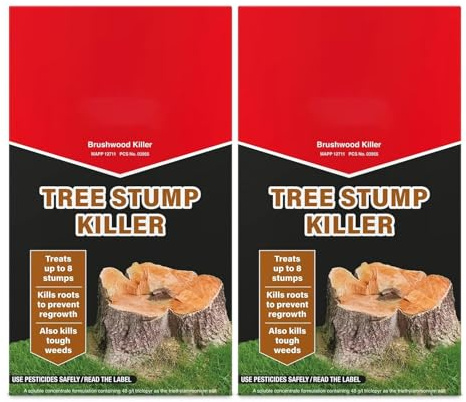 HOCHSTE® Vitax SBK Brushwood & Tree Stump Killer 250ml | Glyphosate-Free Solution | Kills Roots & Prevents Regrowth | Treats Up to 8 Stumps | Ideal for Brambles, Thistles Red 2 Pack