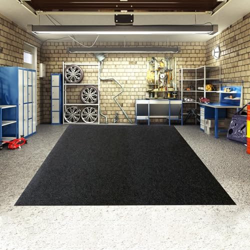 520x230cm übergroße Bodenmatte, Garagenboden Teppich, weicher Filz-Motorradteppich, Ölauslaufschutz + Schutz der Fahrzeugteile, Absorbierende Öl Parkmattegeeignet, für Garagen und Kfz-Werkstätten