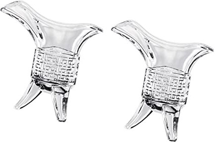 FUNOMOCYA 2 Piezas Vasos de Vidrio Retro para Vino Chino de Diseño Artesanal con para Bebidas Frías o Calientes