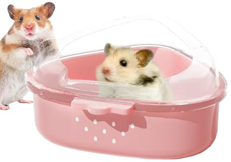 Générique Bac à Sable pour Hamster | Grand Récipient De Bain De Poussière avec Dessus Transparent | Litière pour Nettoyage Toilettage Toilette Cachette Jeu Rongeurs