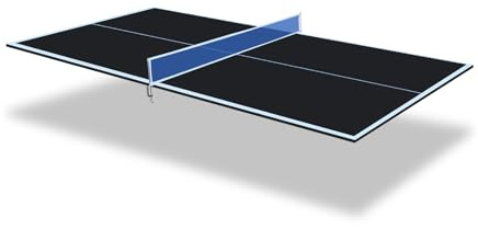 Table Tennis Table Foldable Table Tennis Top for Pool Table Indoor Outdoor Table Tennis Conversion Top with Net and Premium Foam Mat (Black, 6x3 FT for 55 Pool Table)