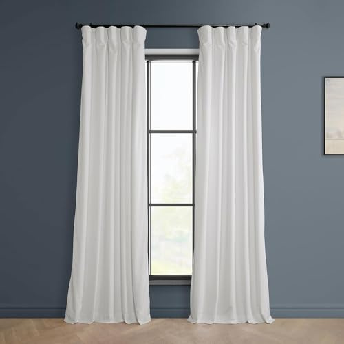 HPD Half Price Drapes Heritage - Cortinas de Terciopelo de Felpa de 96 Pulgadas de Largo, Cortinas de oscurecimiento de habitación, para Dormitorio y Sala de Estar, 50 Pulgadas de Ancho x 96 Pulgadas