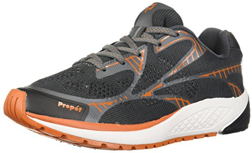 Propét Men's One LT Shoe, dark grey/burnt orange, 9.5 3E US