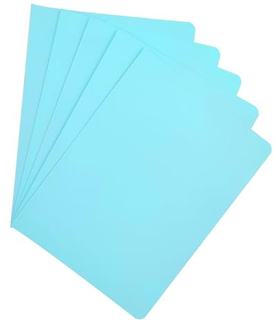 Raylu Paper® - Pack de 25 Subcarpetas de cartulina para documentos, colores vivos. Carpetas de cartulina kraft gruesa de 200g (Azul, A4)
