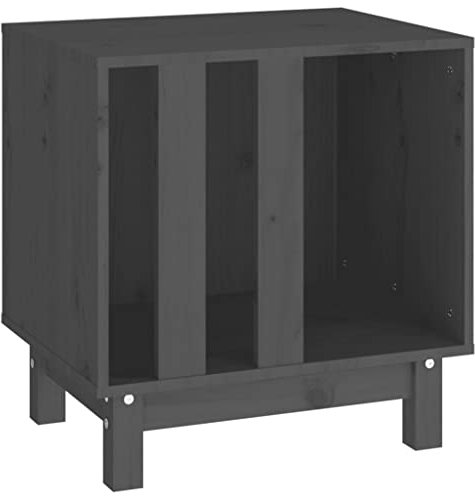 vidaXL Hundehütte Grau 50x40x52 cm Massivholz Kiefer Hundehaus Hundebett