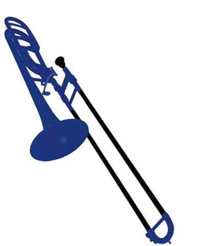 Trombón Tenor De Plástico, Instrumento De Latón B Plano, Trombón Profesional Con Accesorios Kit de Trombón (Color : Blue)