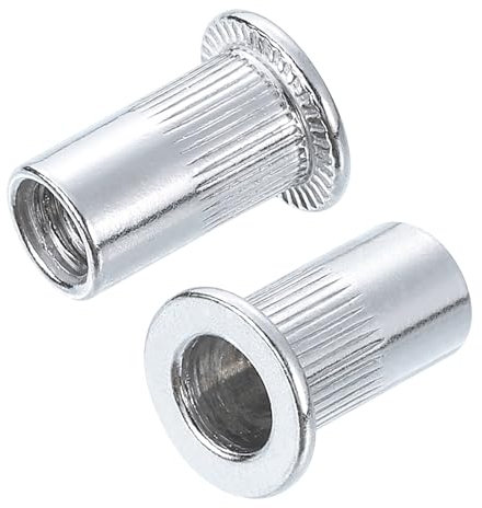 QUARKZMAN #10 32 Blindnietmuttern aus Aluminiumlegierung mit gerändeltem Flachkopf Gewindeeinsatzmutter 80 Stück
