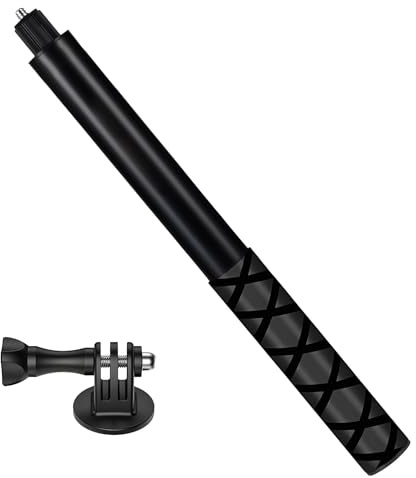 Bastone Selfie Invisibile da 114 cm, Invisible Selfie Stick Alluminio Allungabile Selfie Stick Vlog Maniglia Portatile Asta Estensione Adattatore Incluso 1/4 di Vite Compatibile con X5 X4 X3