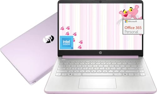 HP 14 Laptop Sleek Design for Studying and Collaboration, Intel Quad-Core N150(>N4120), 1 Year Office 365, 16GB RAM, 384GB Storage(128GB UFS + 256GB SD Card), Wi-Fi 6, Webcam, USB C, Win 11S