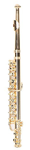 TOPINCN Miniatyr Flute Instrument Model Gold Flute Musical Gifts Instrument Ornament för Vänner och Familjemusikälskare Heminredning