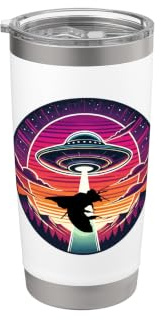 Apicultor de abeja Apicultura - Abducción de platillo volador alienígena Vaso térmico de acero inoxidable de doble pared