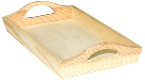 MÉGACRÉA Plateau en Bois 21,5 x 13 x 4 cm