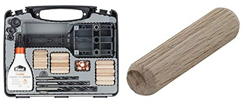 wolfcraft Universal Dowelmaster Set I 4645000 I The Complete Starter Set for All Standard Wood Dowel Joints & wolfcraft Dowel Pins I 2909000 I for use in Wood Joints