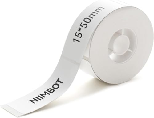 NIIMBOT Etichette termiche (1,5 cm x 5 cm) per D11 D110 D101 H1S, carta adesiva impermeabile 1 rotolo da 130 (bianco)