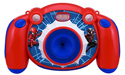 EKids Spiderman Children's Camera with Photo and Video Function | Children's Friendly 2MP Digital Camera with Stickers and Editing Functions Red