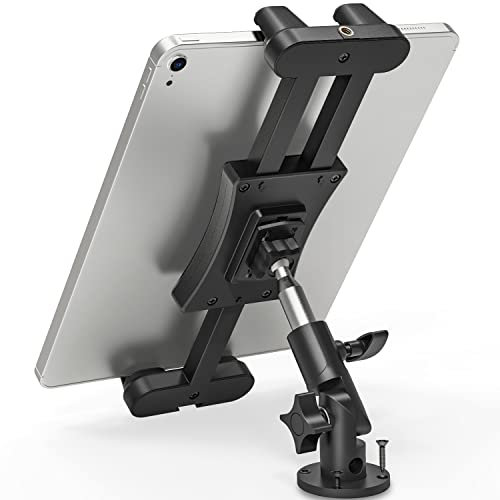 Jubor Tablet Halterung Auto Armaturenbrett, Küchen Tablet Wandhalterung für iPhone, iPad/Pro/Air/Mini, Smartphones und Tablets 4,7-13,5, Verstellbarer Tablet-Ständer für Küche, Schlafzimmer, Auto