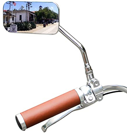 XIFOWE Vintage Bike Mirror Metal bicycle mirrors for handlebars Rearview Mirror Cruiser Bike Mirror Electric Bike mirror Side Mirror Galvanized Steel Frame for The Retro Bike Parts