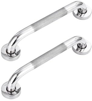 Oruiiju Lot de 2 barres d'appui de salle de bain en acier inoxydable 304 avec poignée antidérapante,pour baignoire,toilettes, salle de bain, rampe d'escalier