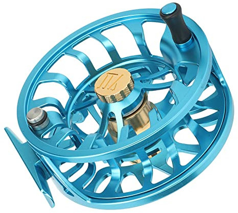 Fliegenfischerrolle 7/9 Wasserdicht 2+1BB Hochleistungs-Angelrolle Leichte CNC-Aluminium-Fliegenrolle Zum Angeln Aluminium-Fliegenrolle Fliegenfischen (Blue)