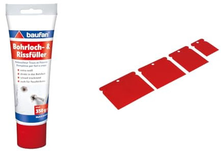 Baufan 4016215101421 Bohrloch- und Rissfüller Spachtelmasse, weiß & HELPMATE - Malerspachtel aus Kunststoff