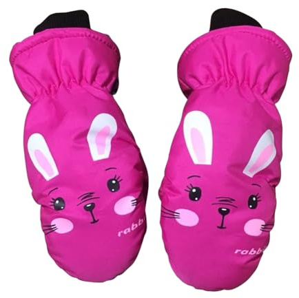 Aoreun Gants de Ski Enfants, Gants Chaud Hiver Moufles Coupe-Vent, Gants de Ski d'hiver Gants Chauds imperméables Gants pour Enfants 3 Ans à 9 Ans, Moufles Ski Enfant pour Ski Snowboard