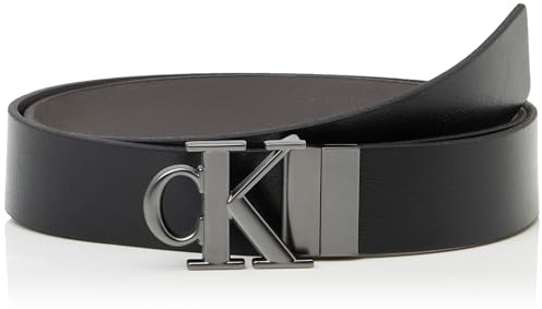 Calvin Klein Jeans Cinture da uomo MNGRM PLQ BCKL 35MM LV04G7026G, grigio (nero/grigio granito/canna di fucile opaco), 105, Grigio (nero/grigio granito/canna di fucile opaco), 105