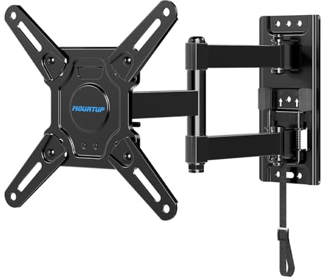 MOUNTUP Lockable RV TV Mount for 13-43 Inch TVs - Full Motion Swivel RV TV Bracket with Pull Cord Lock, Space Saving Design for Camper, Trailer, Motorhome, Truck - Max 33lbs & VESA 200x200mm, MU2101