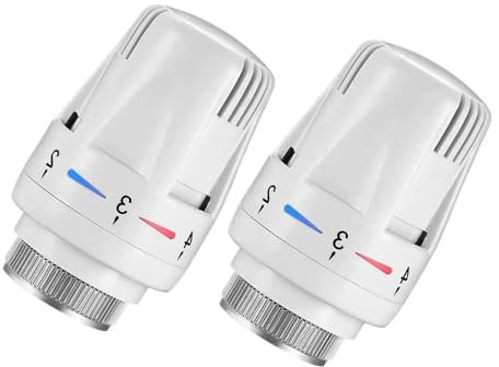 2 cabezales termostáticos de control automático de temperatura, sistemas de calefacción de válvula de radiador anticongelante para oficina en casa